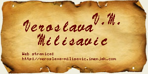 Veroslava Milisavić vizit kartica